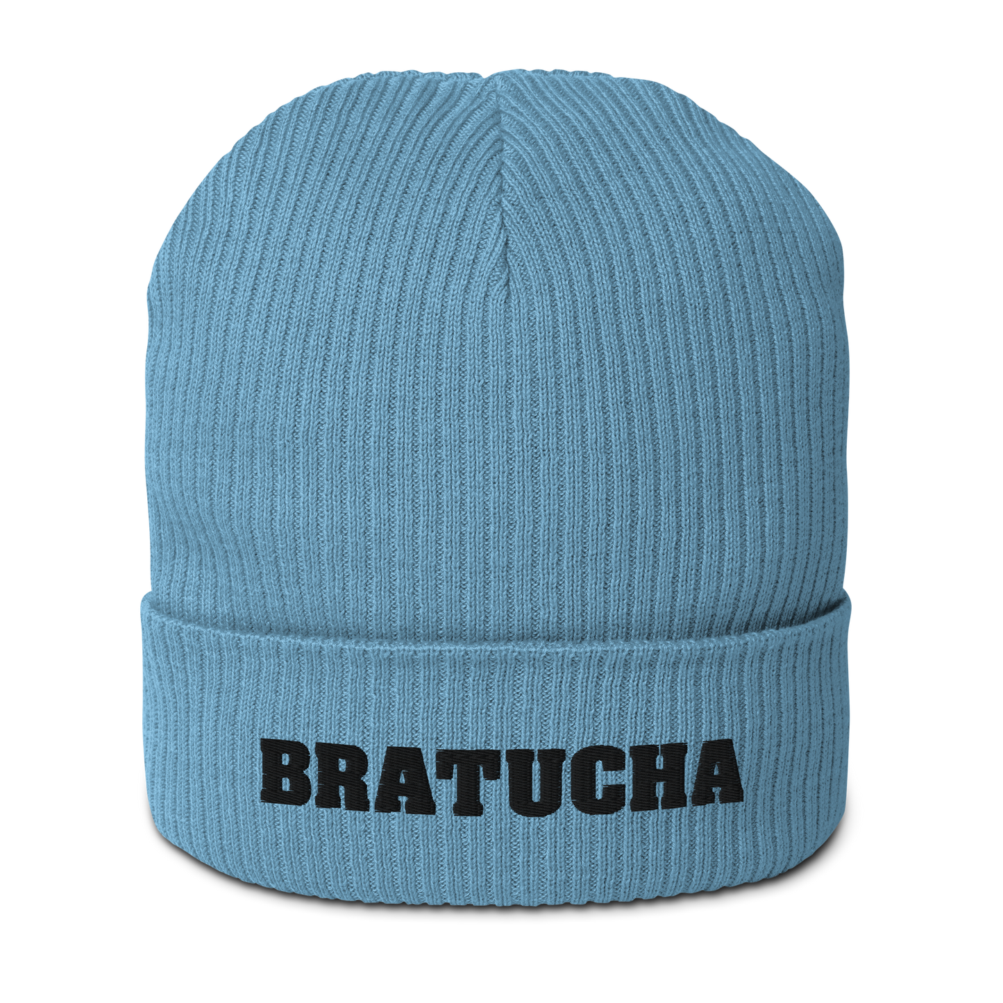 Bio-Beanie Bratucha Mütze light blue - black
