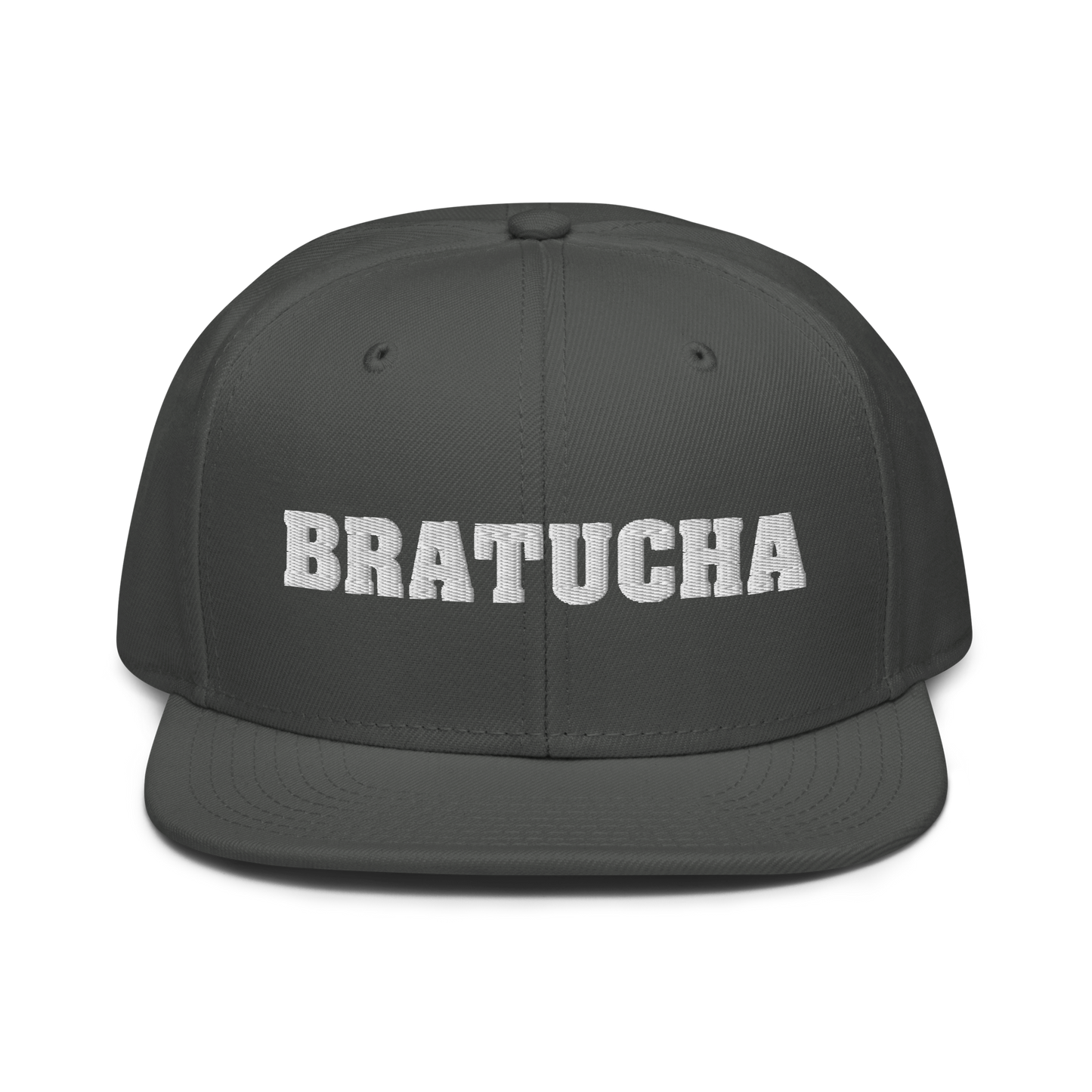 Cap Bratucha charcoal gray - white