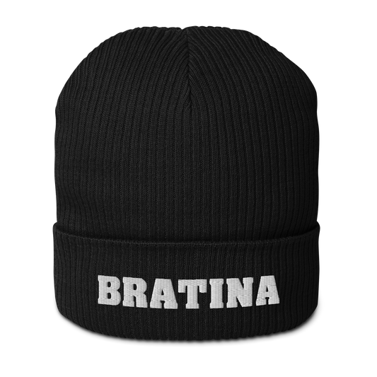 Bio-Beanie Bratina Mütze black - white