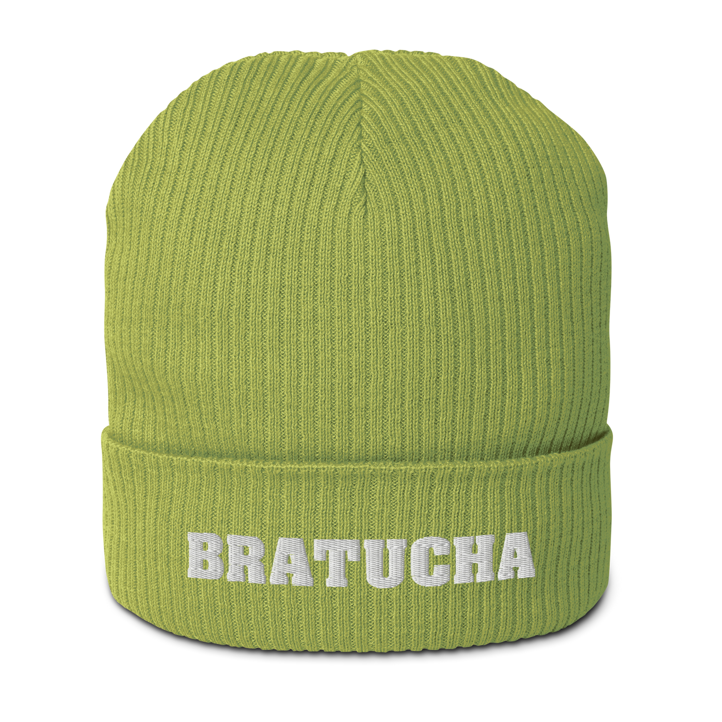 Bio-Beanie Bratucha Mütze green - white