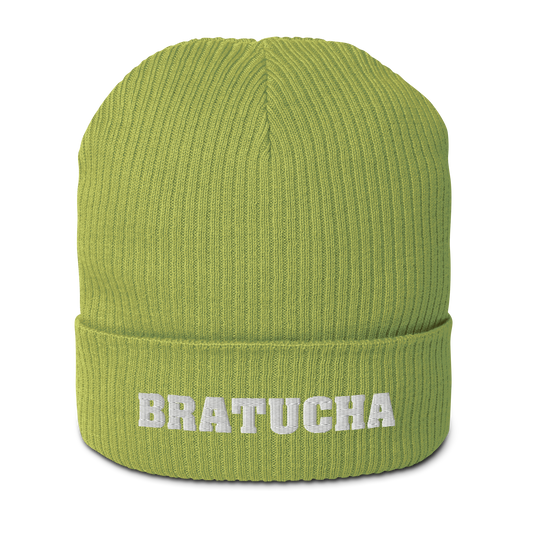 Bio-Beanie Bratucha Mütze green - white