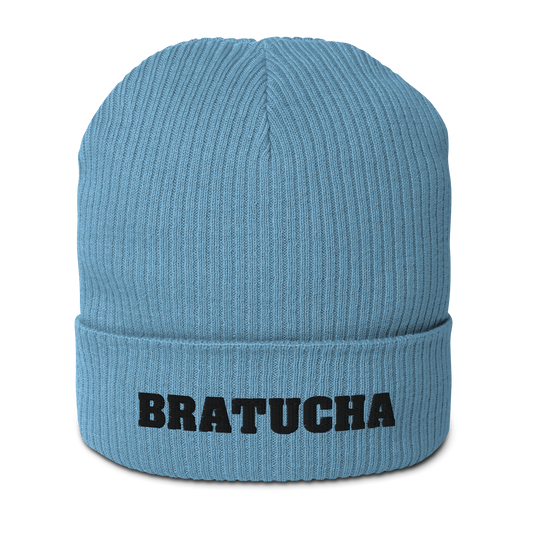 Bio-Beanie Bratucha Mütze light blue - black