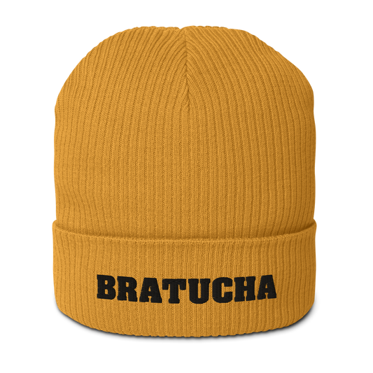 Bio-Beanie Bratucha Mütze yellow - black