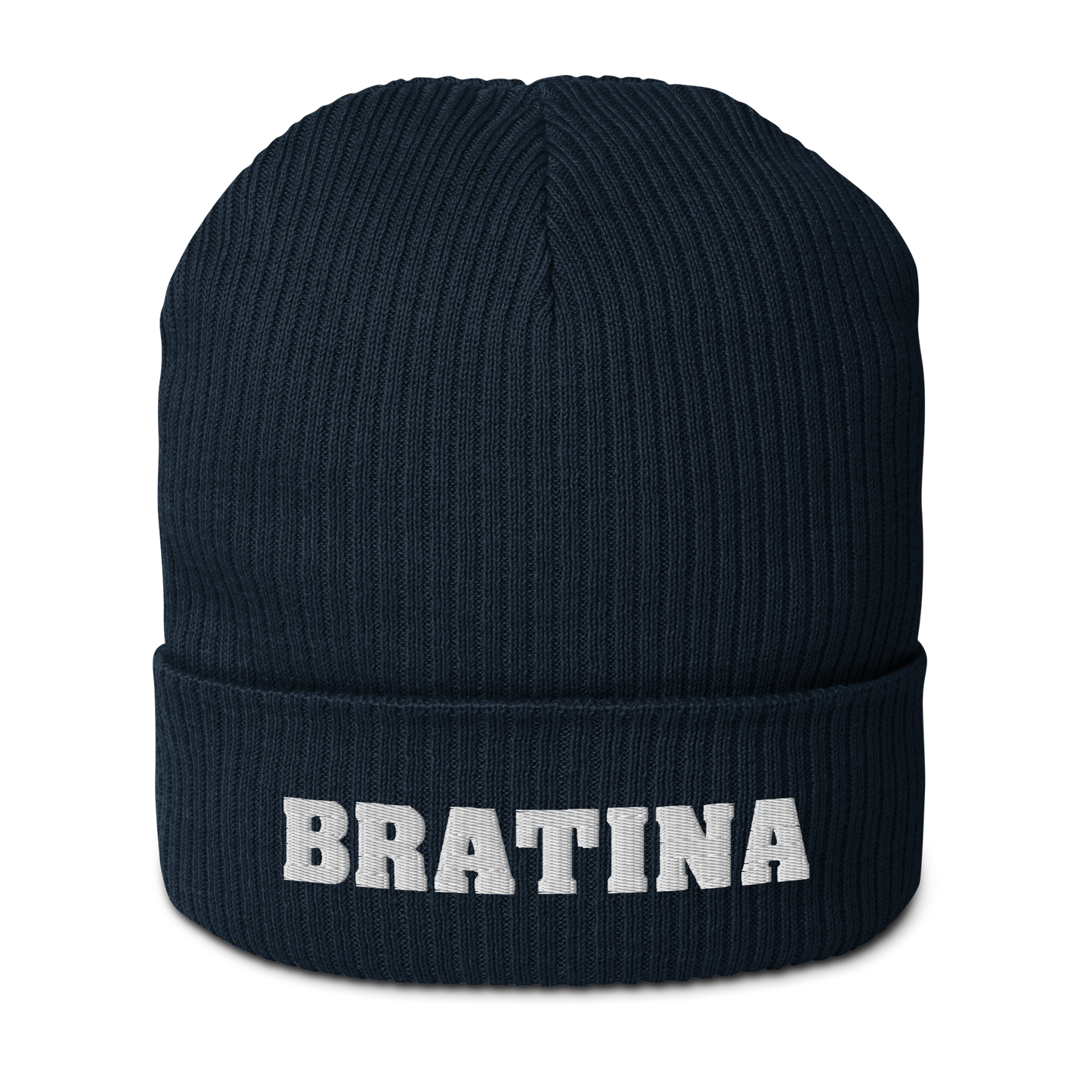 Bio-Beanie Bratina Mütze blue - white