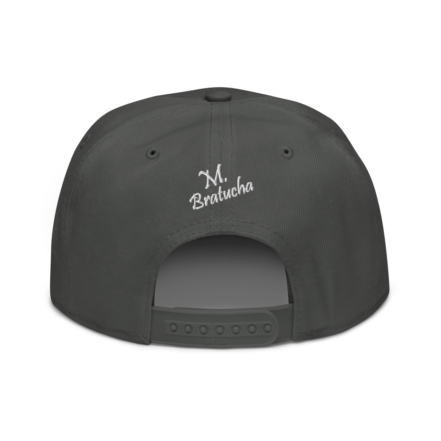 Cap Bratucha charcoal gray - white
