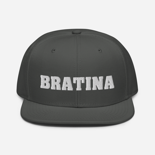 Cap Bratina charcoal gray - white