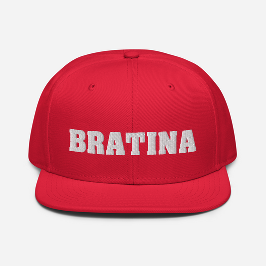 Cap Bratina red - white
